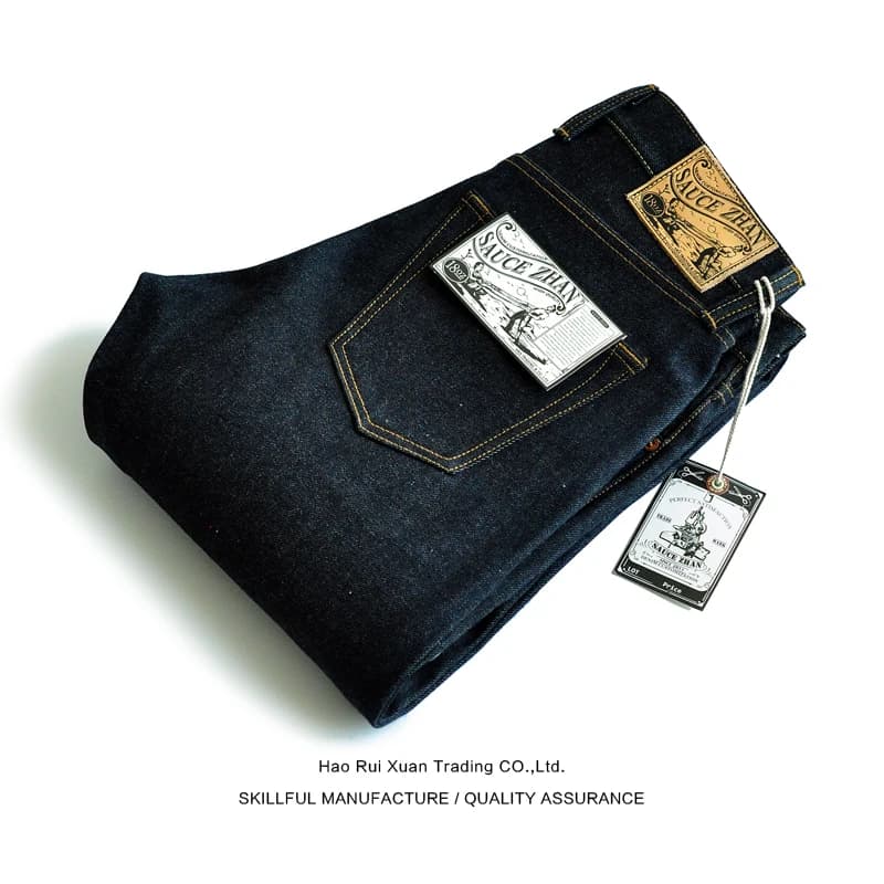 Saucezhan 316XX-18OZ Men's Jeans denim jeans with suede raw denim jeans often fall and winter Vintage jeans pants
