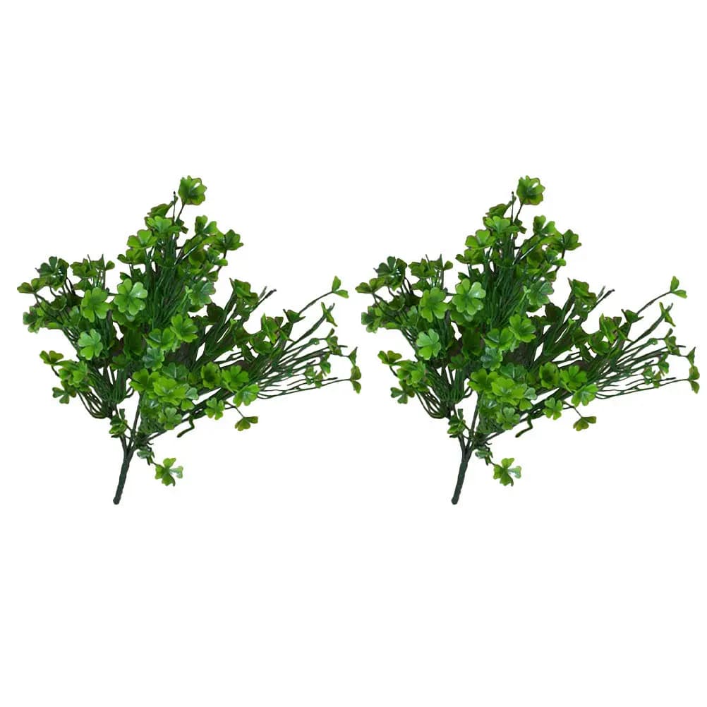 2 Pieces of Four Leave Artificial Plants, Realistic Decoration for Office, Weddings and Romance