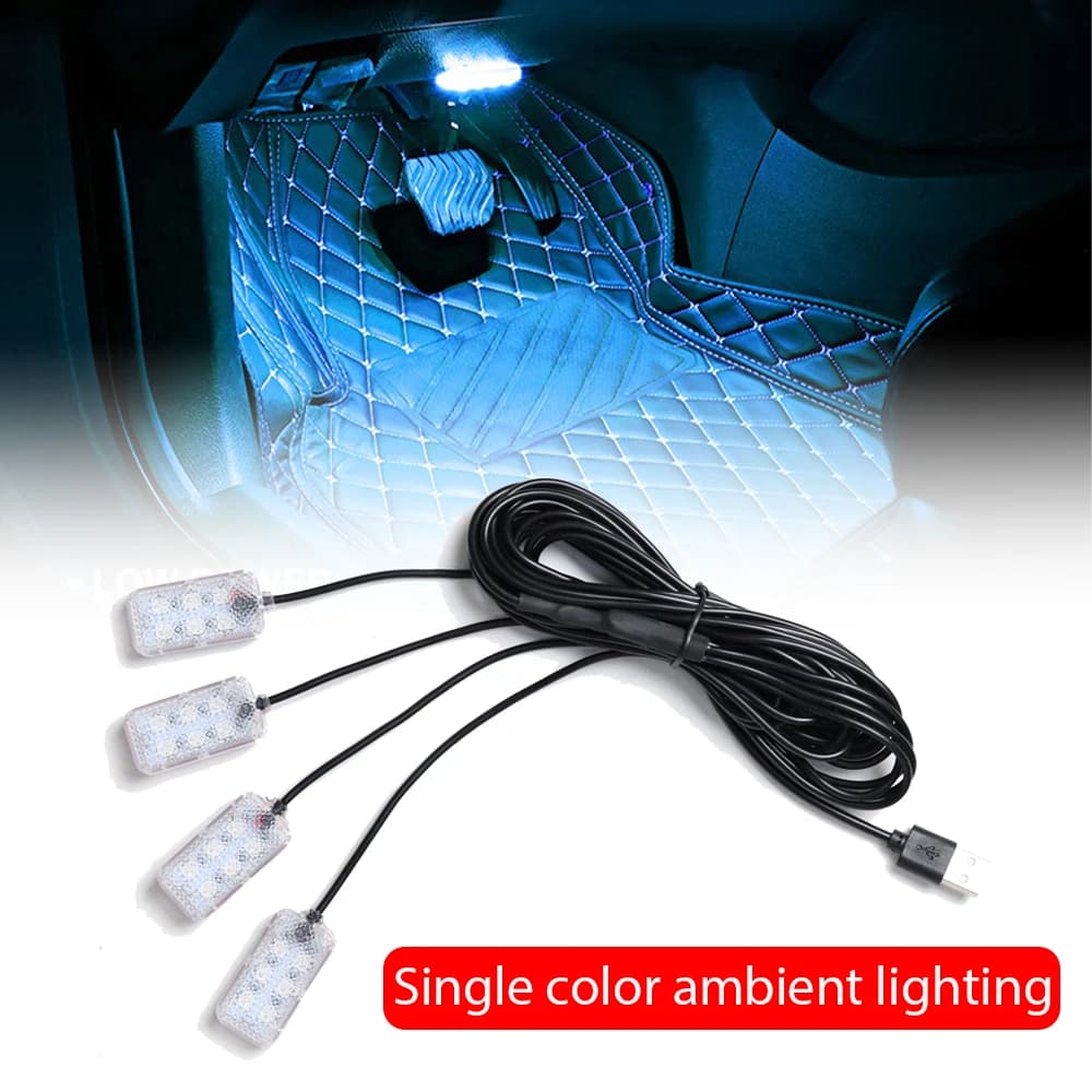 Nuovo kit di luci per strisce ambientali per interni auto a LED retroilluminazione 5V USB atmosfera decorativa automatica lampada al neon accessori per veicoli