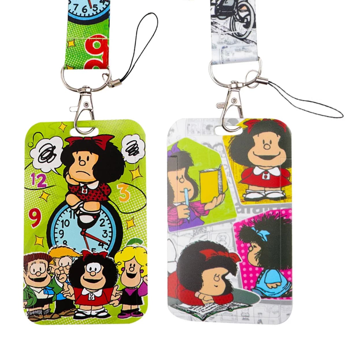 Cute Girl Card Holder Lanyard Cartoon Neck Strap Credit Card Case ID Badge Holders Credentials Protection Card Cover