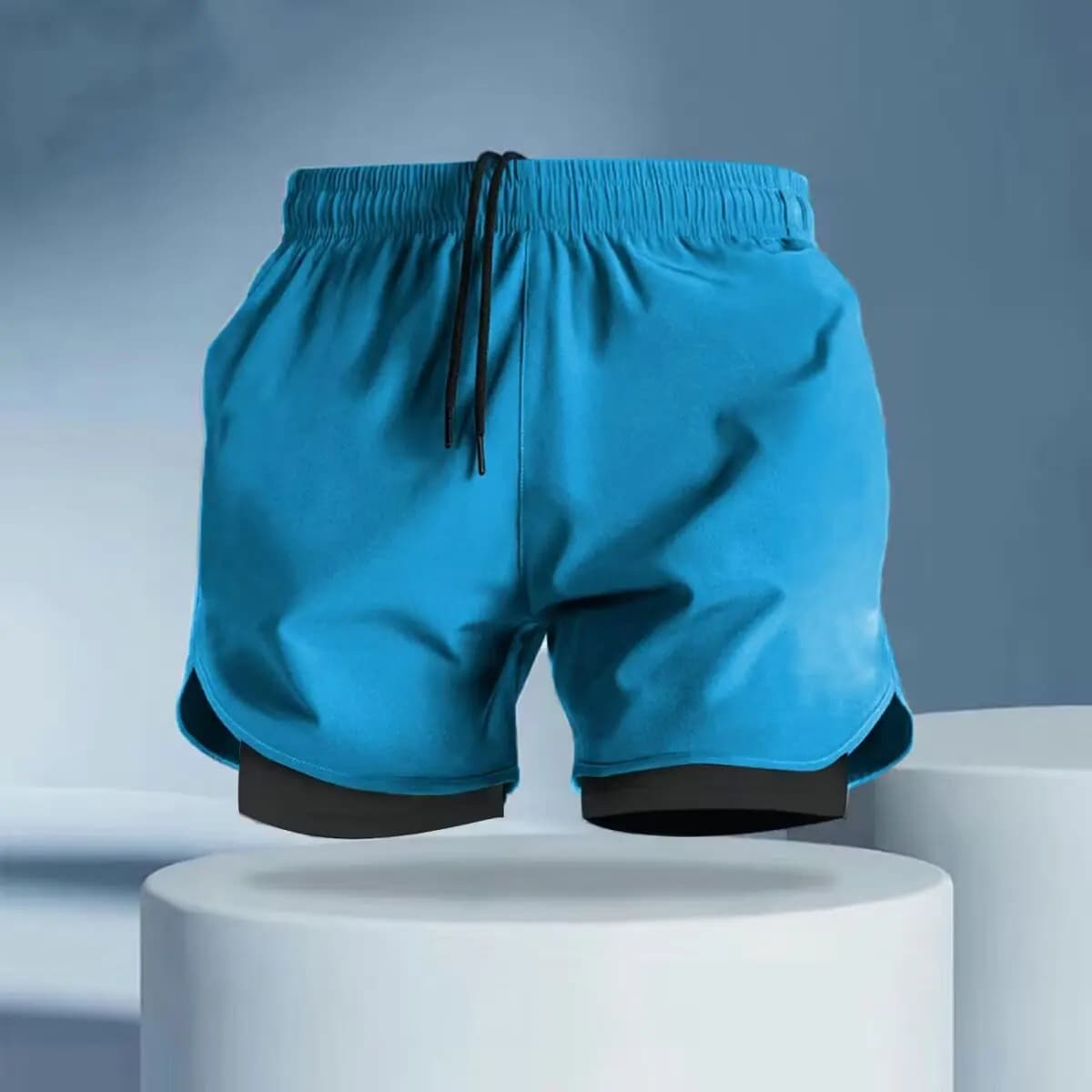 2-in-1 Running Shorts for Men, Fast Drying, Breathable, For Active Training, Jogging, Cycling, Jogging, Men's Active Jogging Pants