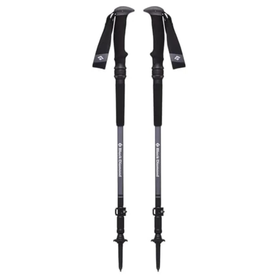 Pair of Light Aluminum Trekking Sticks with Natural Cork or Foam Grips for Greater Comfort and Use in Each Season