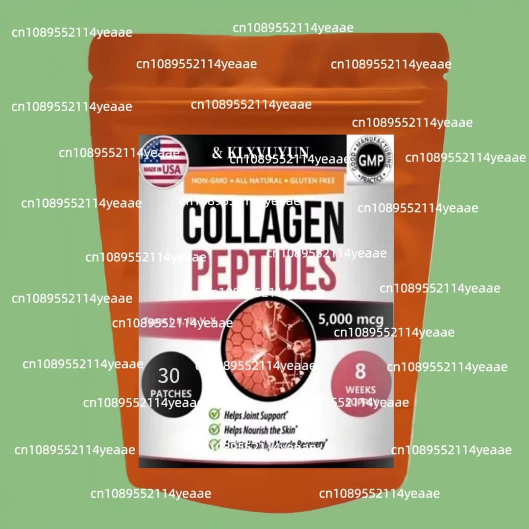 COLLAGEN PEPTIDES Types I, II, III, V, X 5,000mcg Patch Anti-Aging Skin Transdermal Patches