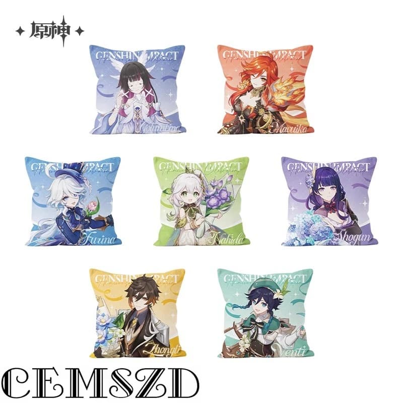 [Genuine] Game Genshin Impact Furina ZhongLi Cosplay Sofa Ornament Anime Cartoon Character Pillow Halloween Gift Accessories