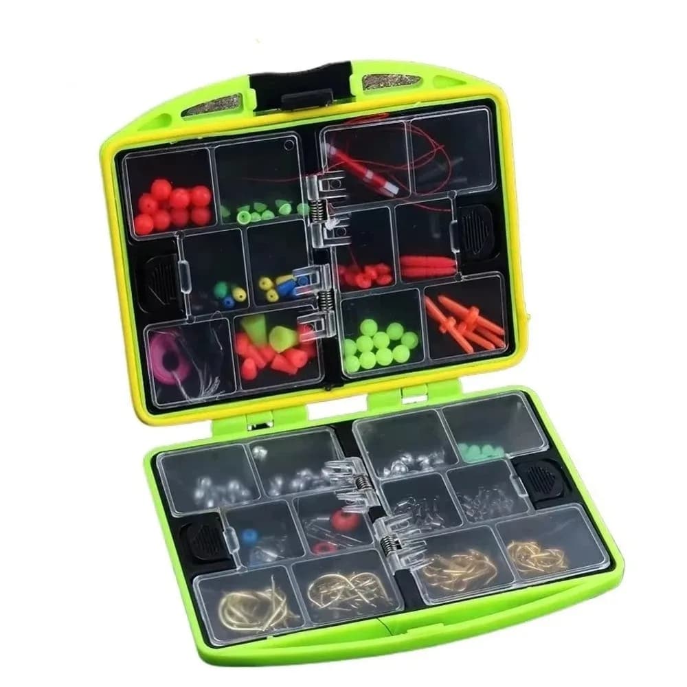 Complete Set 184 Pieces Fishing Accessories Kit Hook Fishing Spins Fishing Set Beads Lence Equipment Box Freshwater Fishing