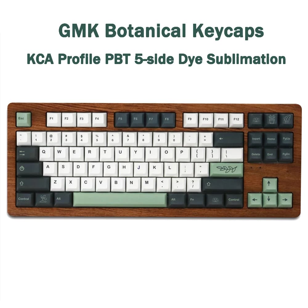 142 tasti GMK Botanical Keycaps KCA Profilo Keycap PBT Sublimazione della tintura Copritasti per Cherry MX Switch Tastiera meccanica