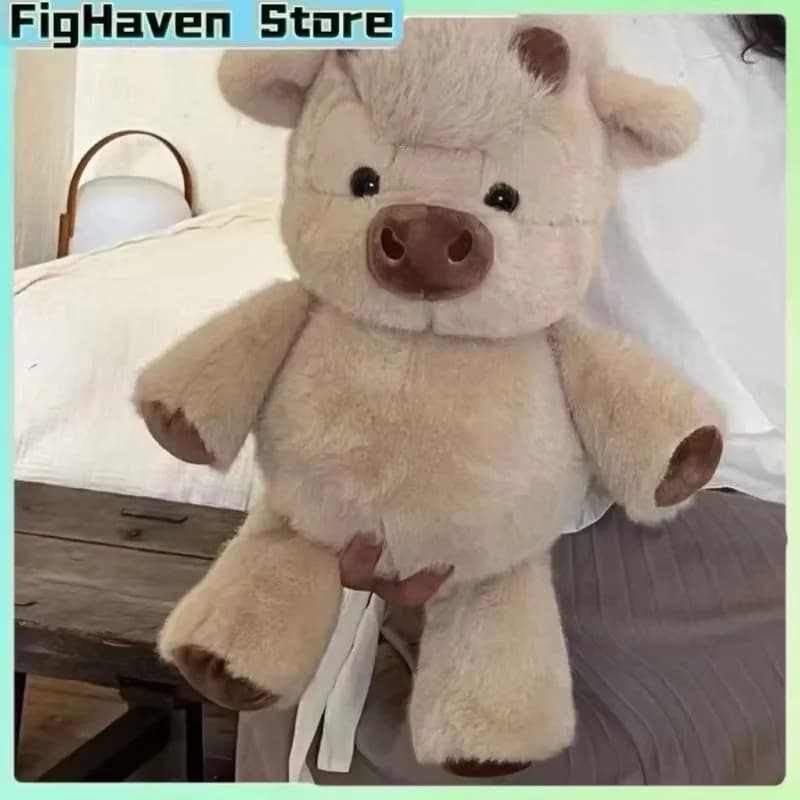 Peluche Adorabile Mucca delle Highland da 40 cm, in Tessuto Morbido Premium, Animale di Peluche Abbracciabile, Compagno Rilassante, Regalo per i Fan, Oggetto da Collezione