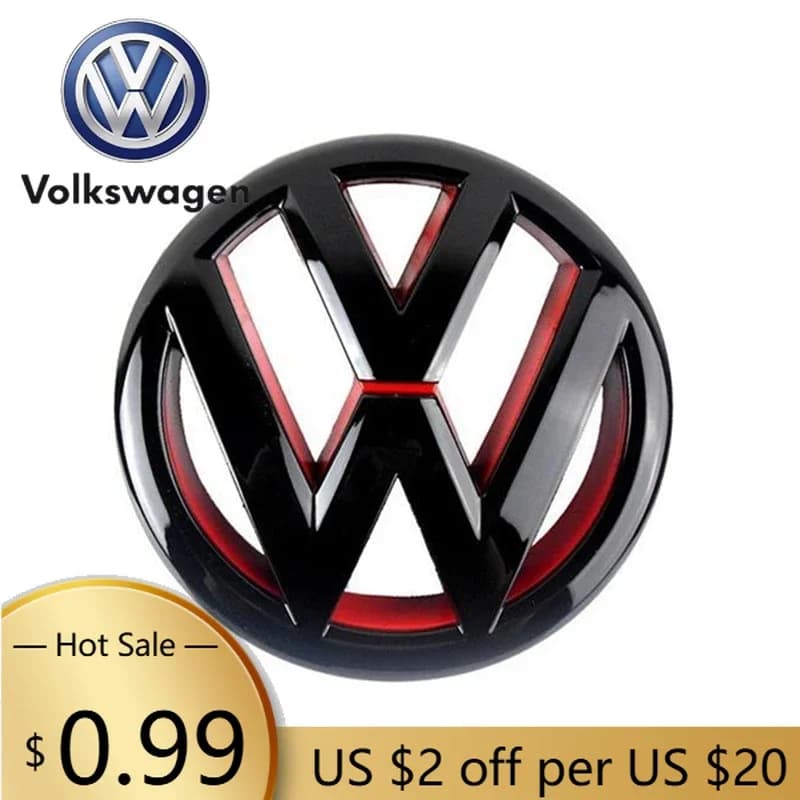 Emblemi per Griglia Anteriore Auto VOLKSWAGEN VW, per VW Volkswagen Golf 6 7 MK Polo GTI Passat, Coperture per Logo Baule Posteriore, Adesivi