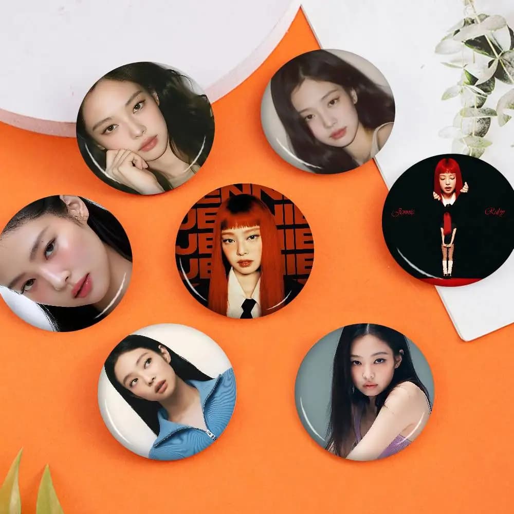 KPOP JENNIE Solo Album RUBY Cute Series Pins Funny Badge Interesting Cartoon Animals Brooches Backpack Clothes Gift Accessory