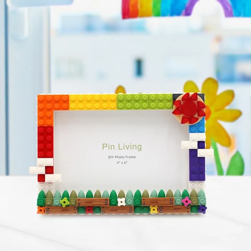 6 "7" Rainbow Recinion Frame Pendulum Table Made by Hand Make By You Building Block Combination Frame Photo Wall Decoration