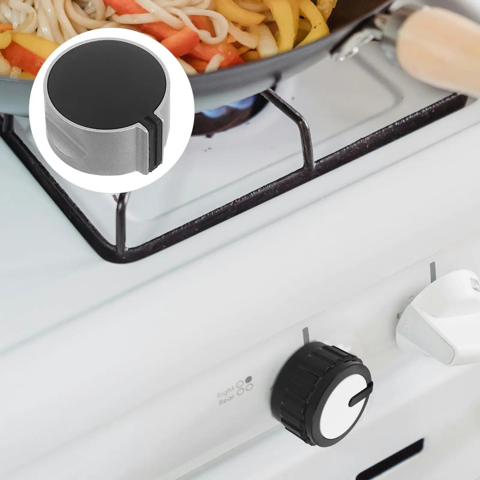 4 Pezzi Manopole di Ricambio Universali in Plastica per Barbecue, Interruttori di Controllo per Fornelli a Gas, Accessori per Campeggio all'Aperto