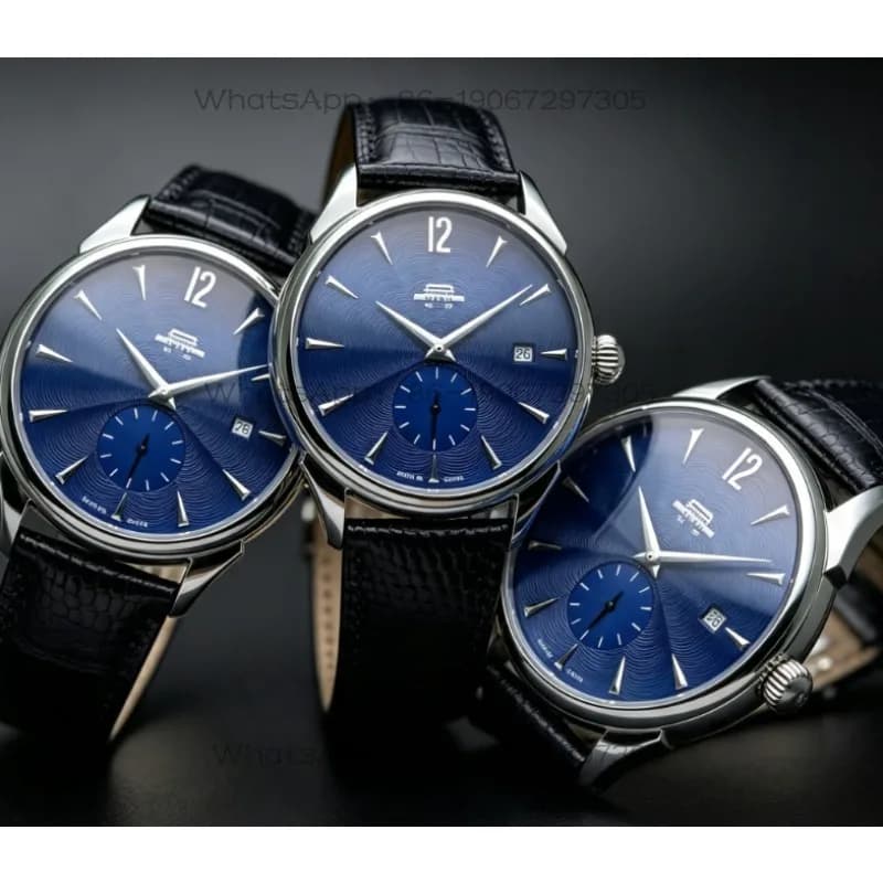 Beihai Series 3.0 Blue Dial, Sun Pattern Manual Mechanical Watch