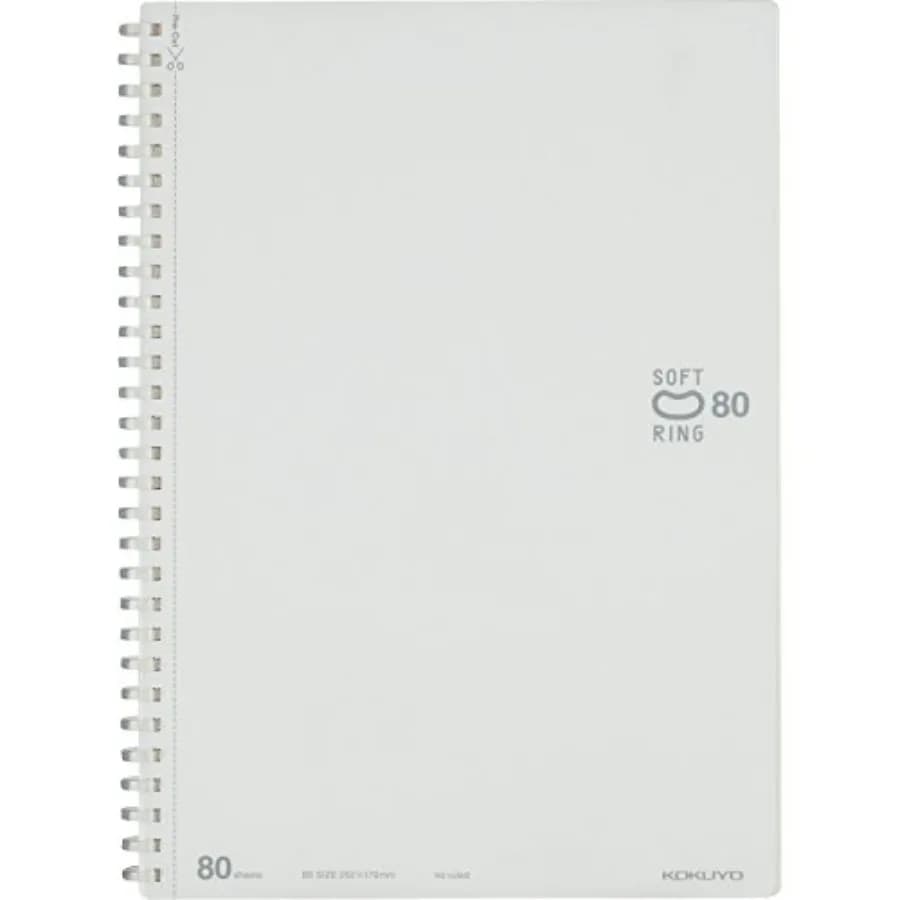 Blank Spiral Notebook, 10'' x 7'' Business Unruled Journal B5 Soft Ring Notebooks, 80 Perforated Sheets, Plain Sketchbook for D