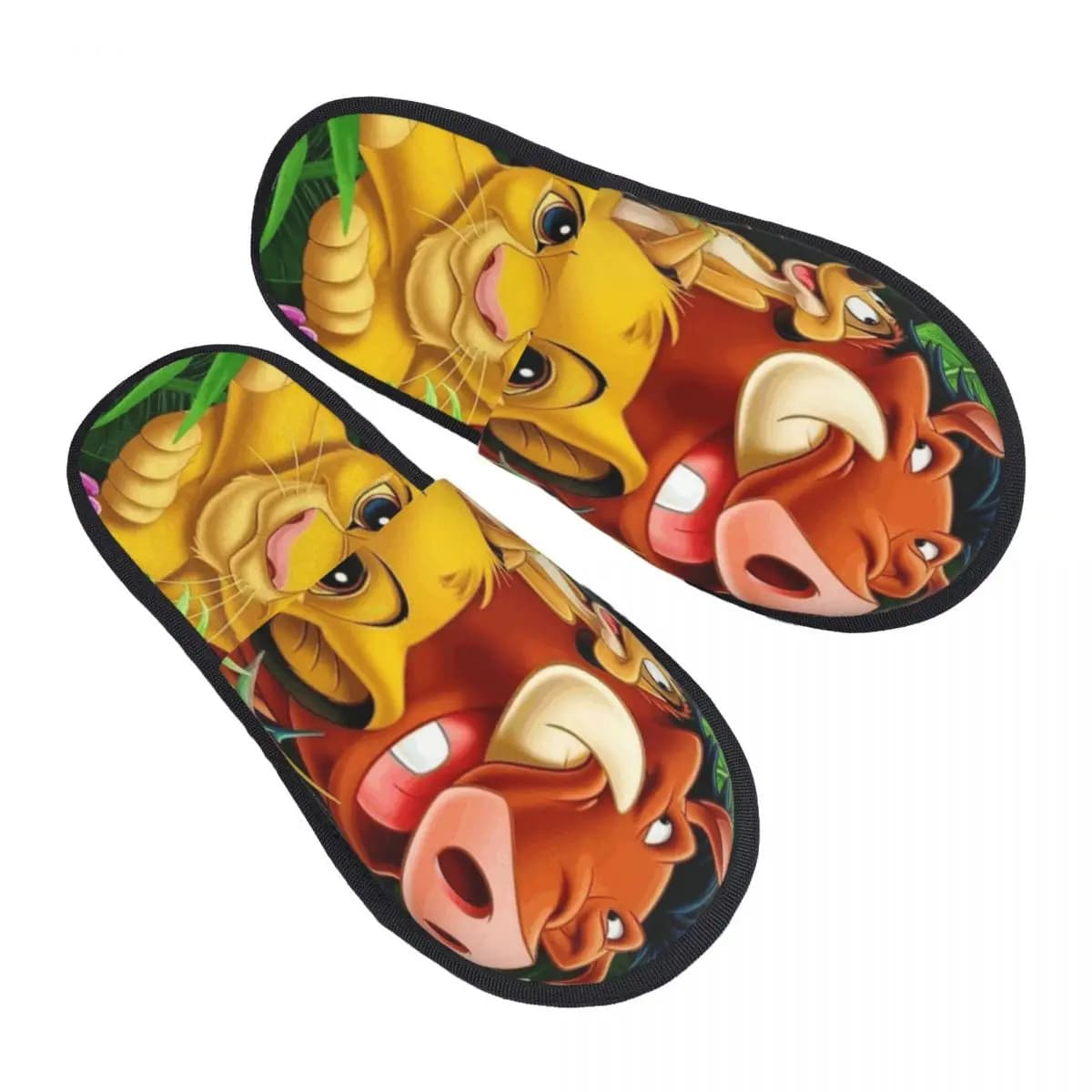 Personalized Slippers The Lion King TIMON PUMBAA for Bedroom, Women's Home slippers