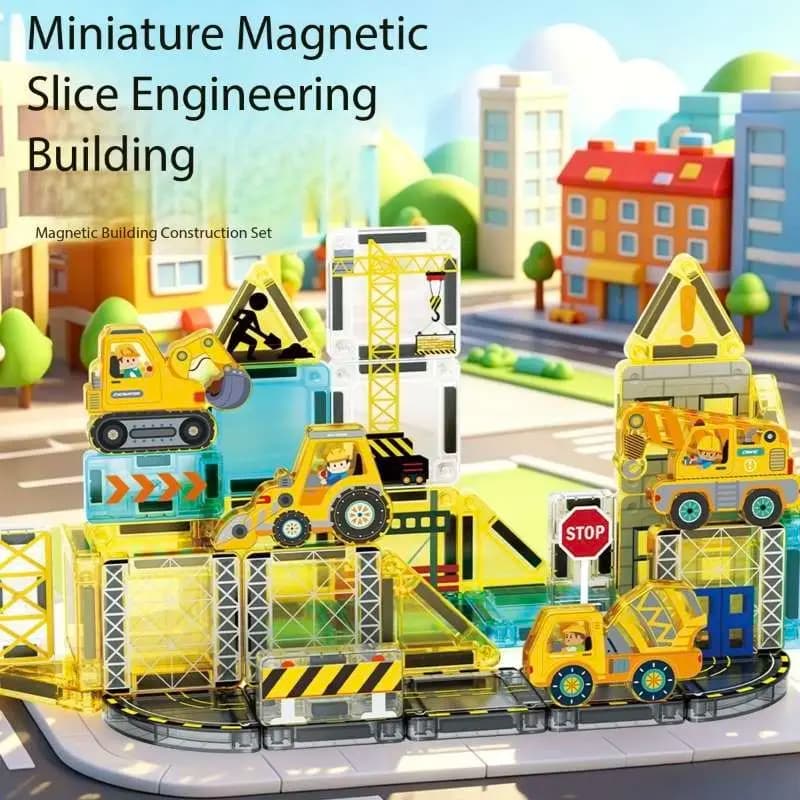 Mini portable Magnetic Tiles Building Blocks Set STEM Educational Magnetic Construction Toy 3D Creative Puzzle Game Kids Gift