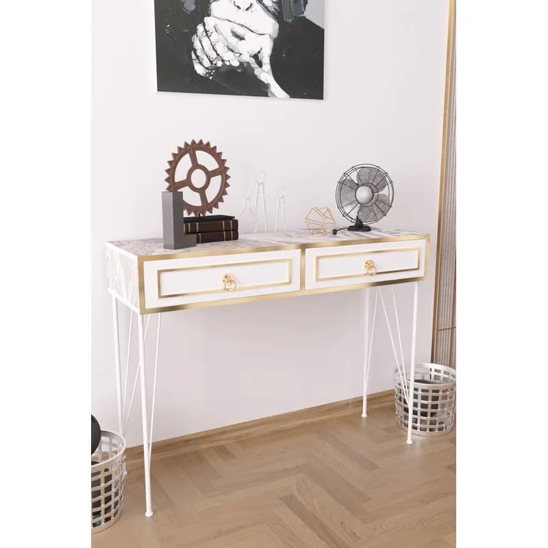 Ardeno Metal Legs Wooden Console Table