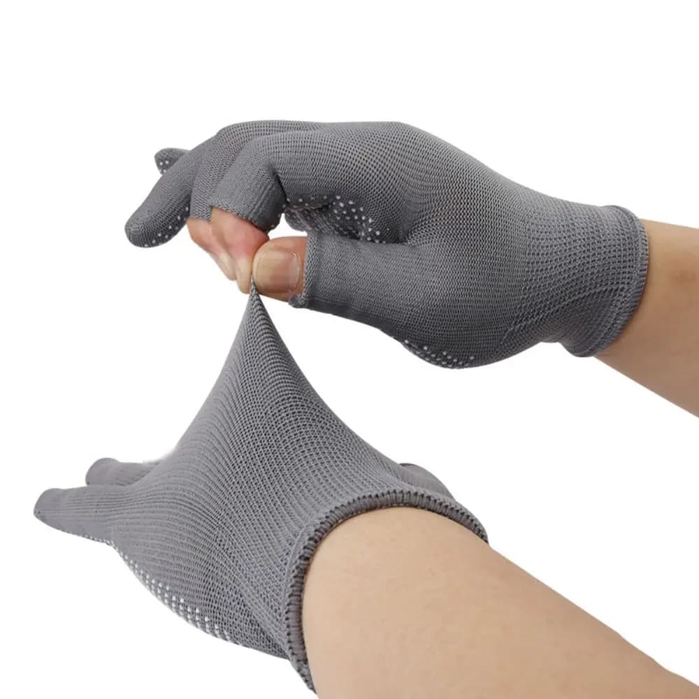 Guanti da pesca antiscivolo elasticizzati Sport/Cici Guanti da guida aperti con tre dita Guanti da ciclismo per protezione solare Uomo/Donna