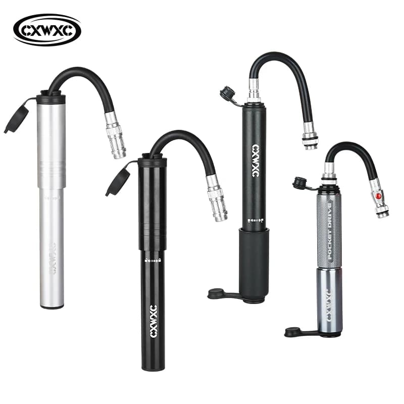 CXWXC Mini Bike Pump gonfiatore portatile per pneumatici per bicicletta 120/160 PSI adatto a Presta e Schrader tubo nascosto MTB bici da strada pompa ad aria manuale