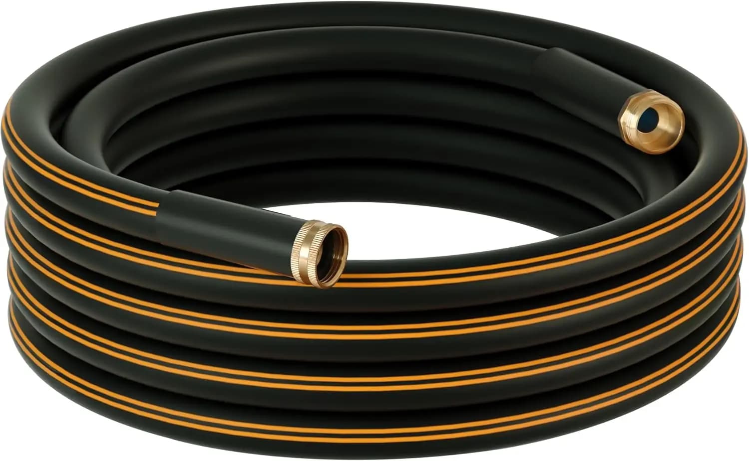 Heavy Duty Garden Hose 25 ft x 5/8 Inch Black Color Durable Water Hose (25 Feet)