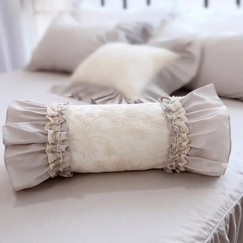 Fodere per cuscini con volant in pizzo Decorazioni per la casa Biancheria da letto Fodere per cuscini Cuscini per letto Cuscino per caramelle Cuscino lombare principessa Cuscini per divano