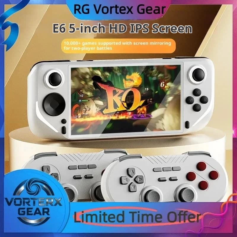 Vgortex Gear Mante E6 Console di gioco portatile Psp Arcade Zero Latency Process N64 Sistema Android Dispositivo portatile portatile