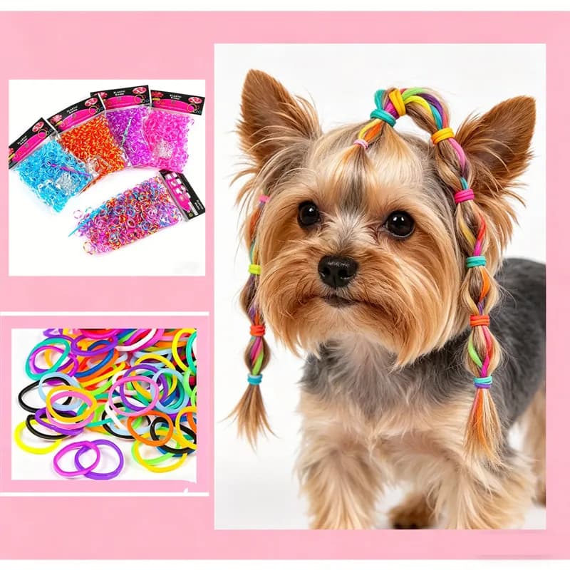 Elastici Morbidi per Peli di Animali Domestici, Elastici per Capelli per Cani, Gatti, Cuccioli, Gattini, Accessori per Toelettatura, 600 Pezzi
