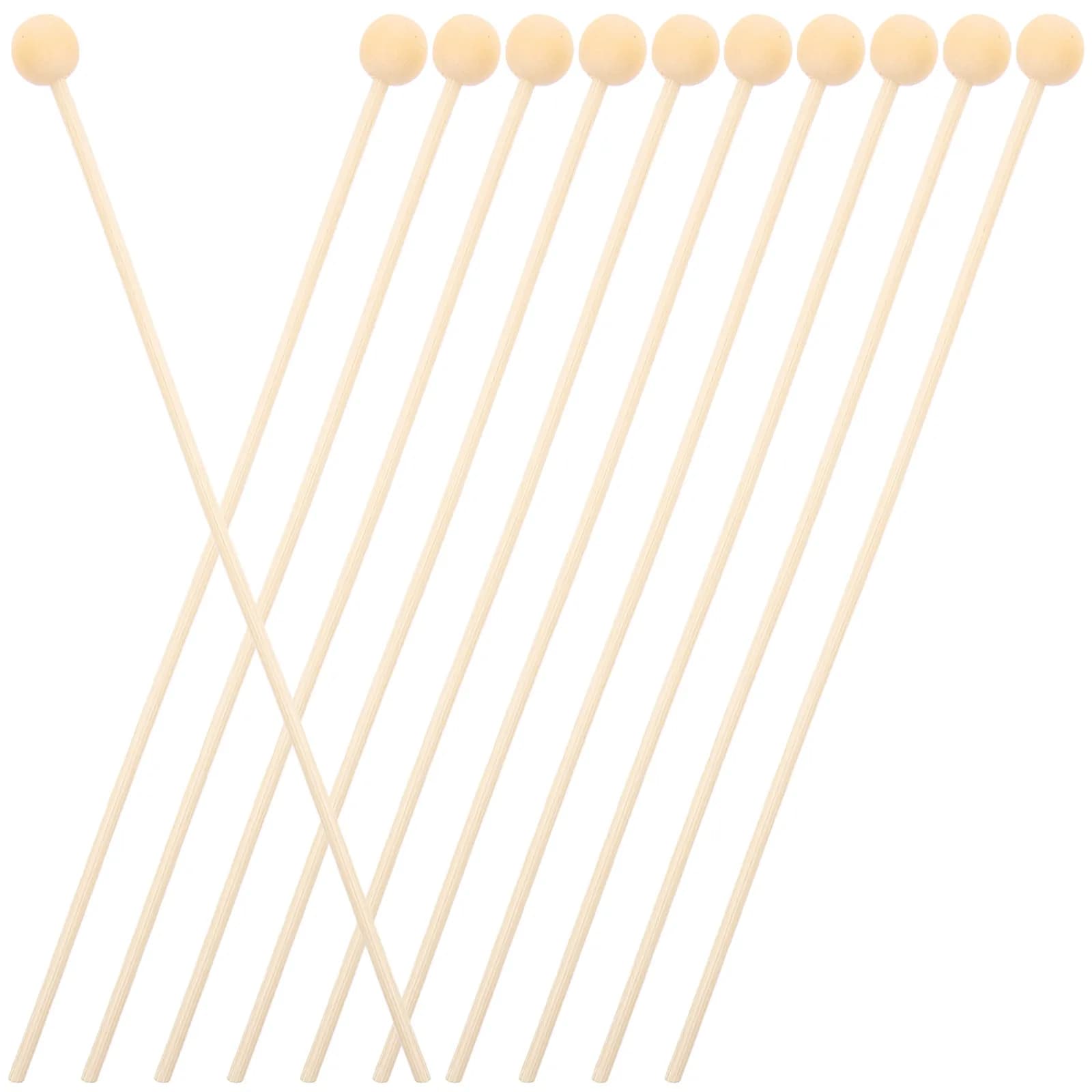 50Pcs Exquisite Wood Bead Diffuser Sticks Elegant Aroma Diffusing Sticks for Home Living Room Bedroom Bathroom Office Mini