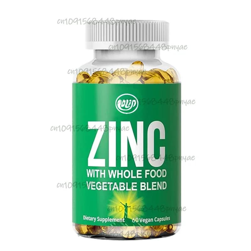A vegetarian zinc supplement containing vitamin C and a whole food blend of 25 vegetables and fruit - 60 capsules