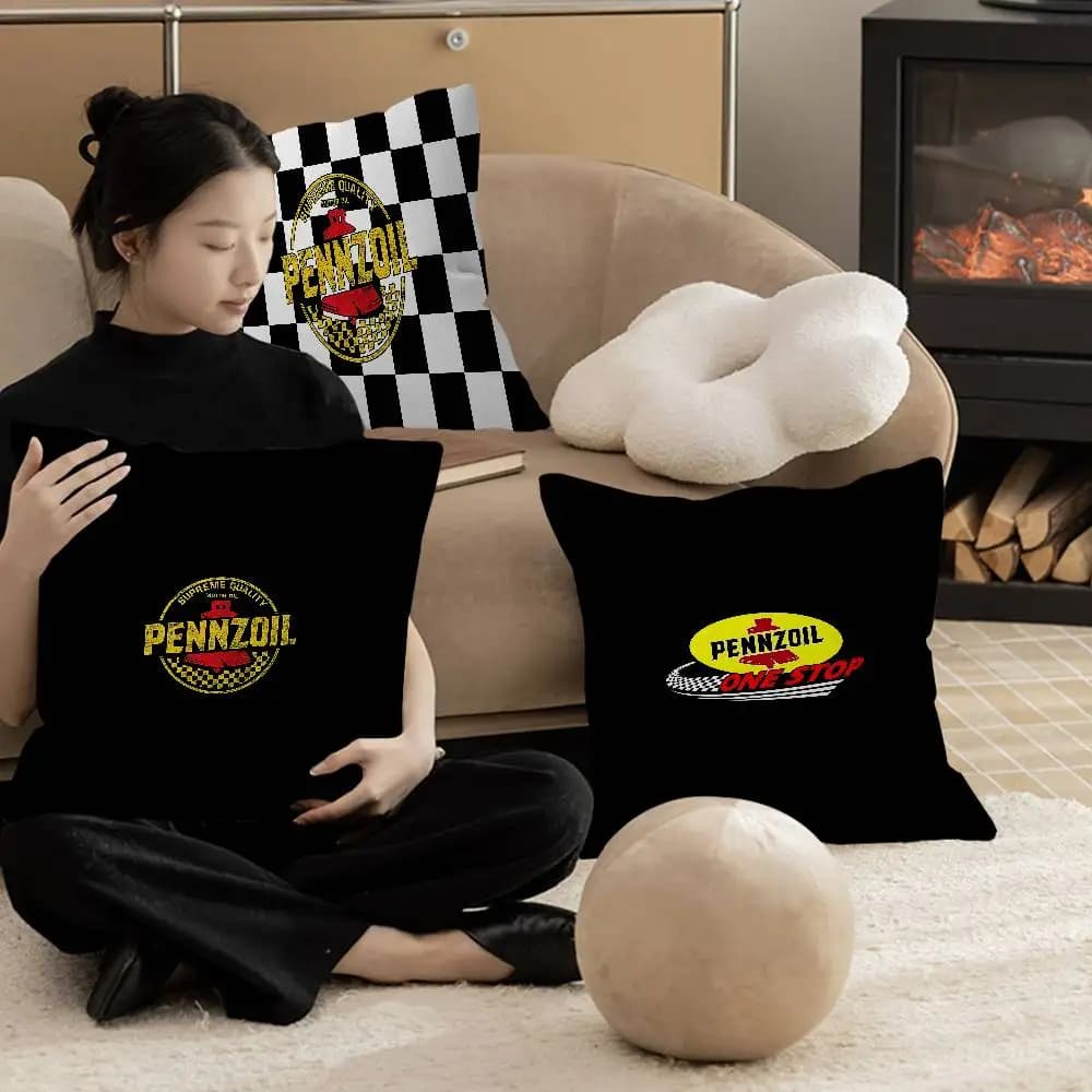 Doormat PENNZOIL LOGO Personalized Pillow Cover Kids Bedroom Wild Party Decor Pillowcase Kid Birthday Shower Gift