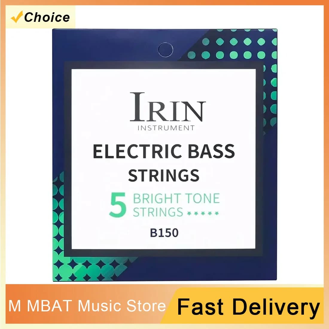 M MBAT Basso Elettrico 5 Corde Luce Normale in Lega di Nichel Nucleo Esagonale Nano Rivestito Basso Elettrico String Guitar Accessorio