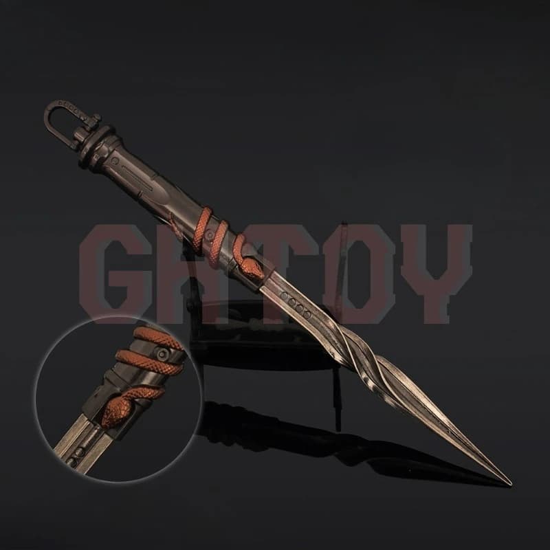 25 cm/9.84in Arena Breakout Disco Denti Armi malese Modelli Armatura Lama Gioco Periferico Coltelli da esterno Artigianato Regali Giocattoli per ragazzi