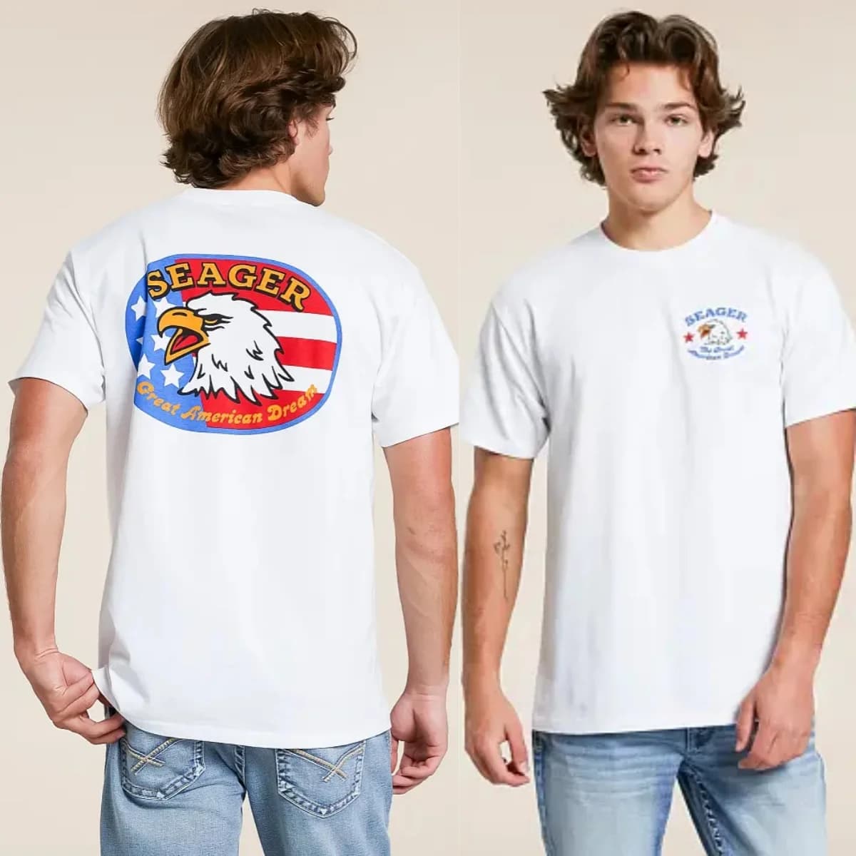 2026 New Daily Wear Faded Cotton Tee Dual Side Distressed Line Print Breathable Commute Streetwear Shirts
