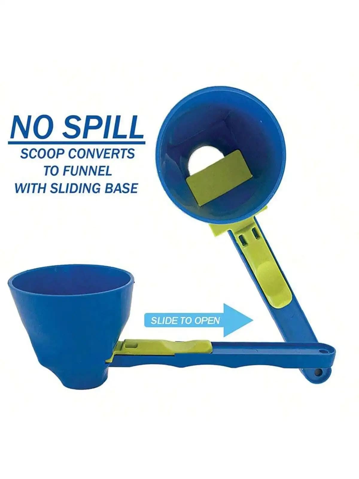 Funnel No spill preparation of protein powder,formula kcup refill Mess Spill free Protein powder sliding coffee leak proof spoon