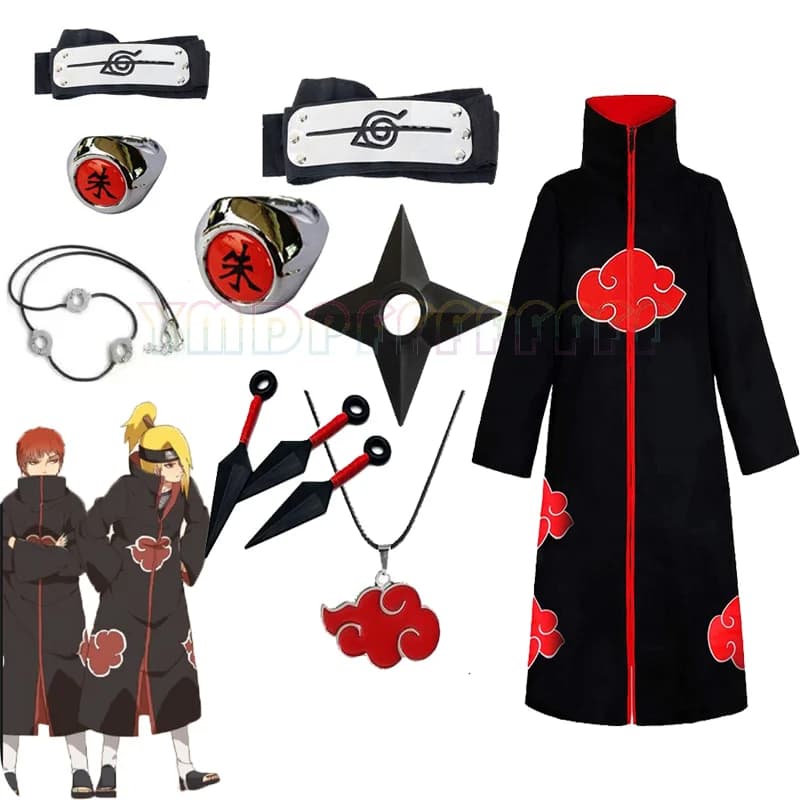 Halloween costume cosplay costume red cloud cape carnival stand up collar ring forehead protector four corner small bitter red E