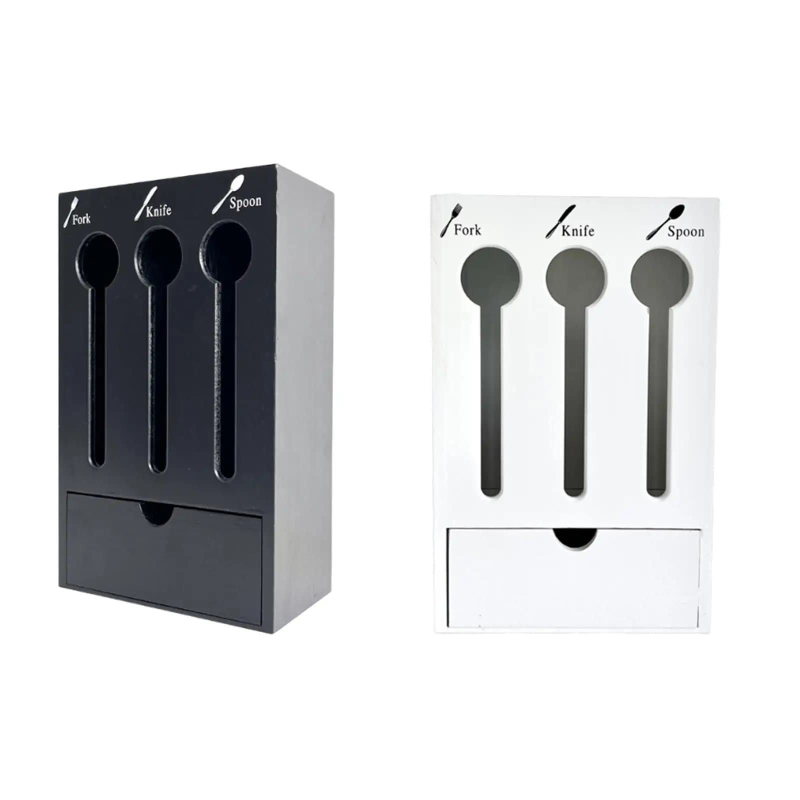 Portautensili Posate in legno Contenitore per ciondoli Coltello da cucina Forchetta Cucchiaio Organizzatore Organizzatore per riporre stoviglie per la sala della pausa
