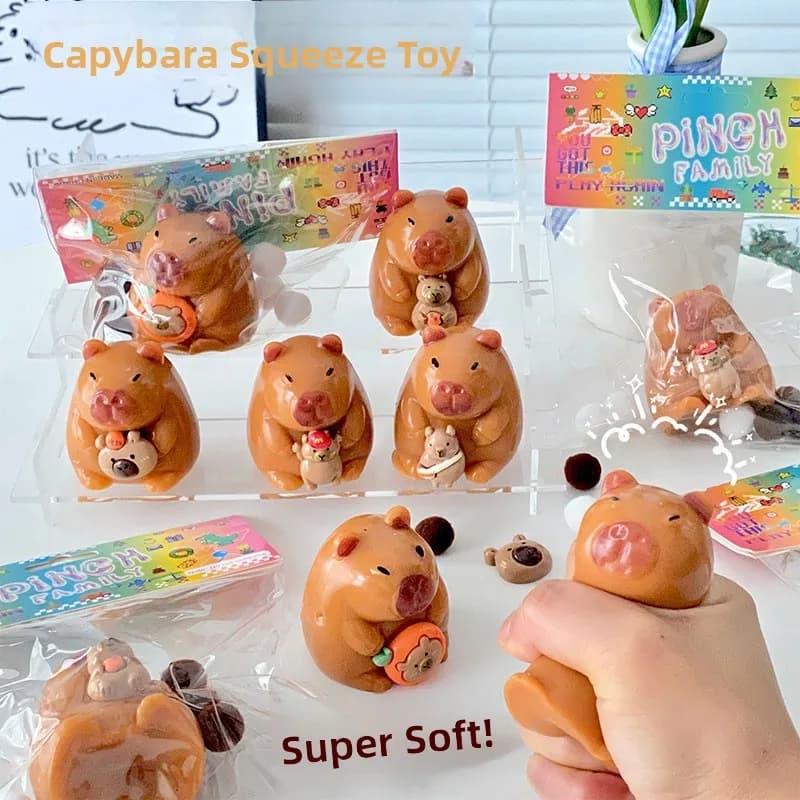 Giocattolo Creativo Antistress Capibara Kawaii, Pasta Modellabile per Bambini, Cera Sigillante Simulata a Forma di Acqua, Regalo per Bambini