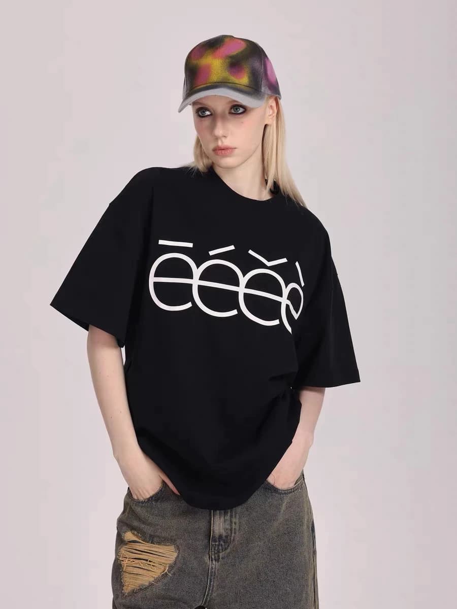 Basic Style 260gms Heavyweight Short Sleeve round Neck Overhead T-Shirt Versatile Comfortable Cotton Printed Casual Top
