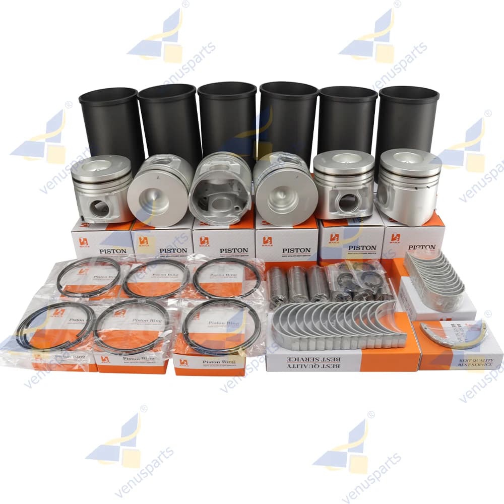 For Mitsubishi 6D16T 6D16 Overhaul Rebuild Kit Piston Rings Cylinder Liner Repair Engine Parts ME072570 118*2.8DK+2.5+4mm