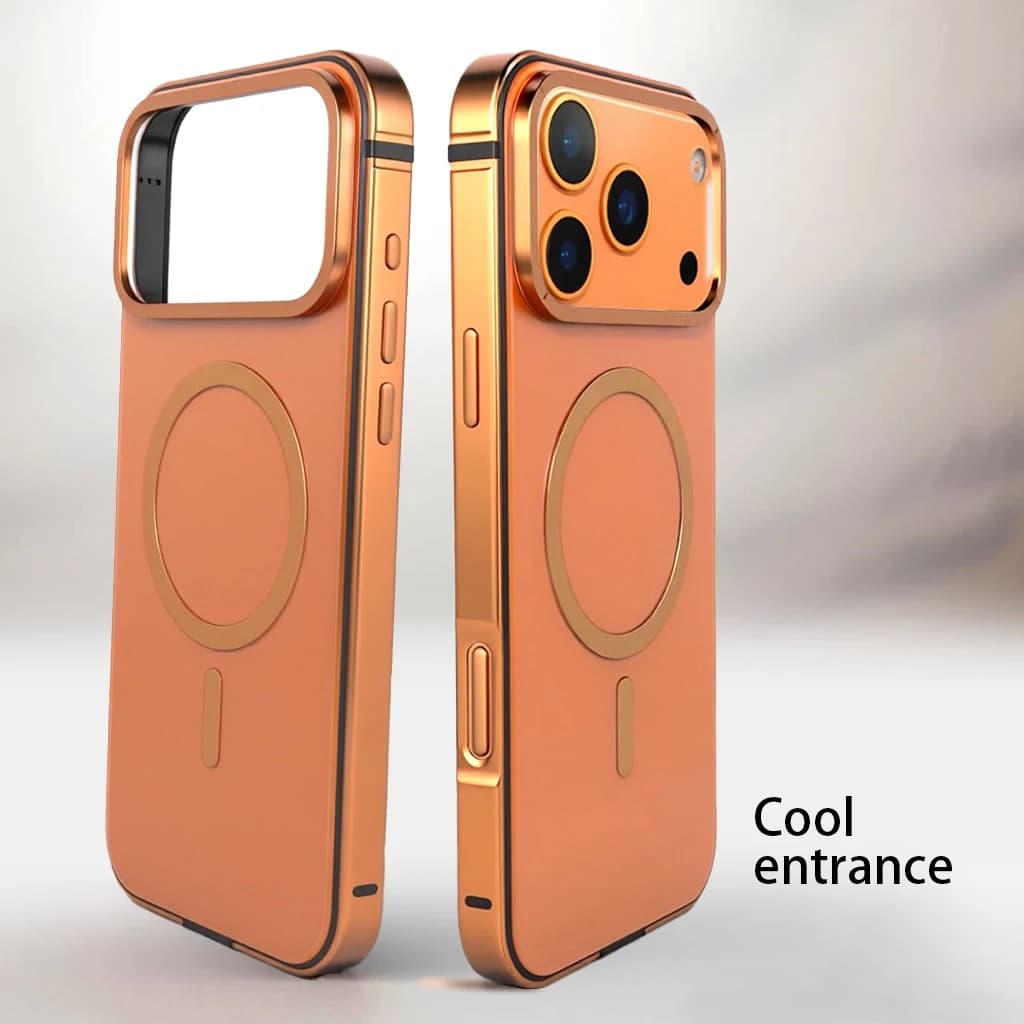 Custodia per telefono con piastra posteriore a colori originale magnetica di fascia alta, per IPhone 17 Pro 17 Custodia rigida con protezione anticaduta con struttura in metallo Promax