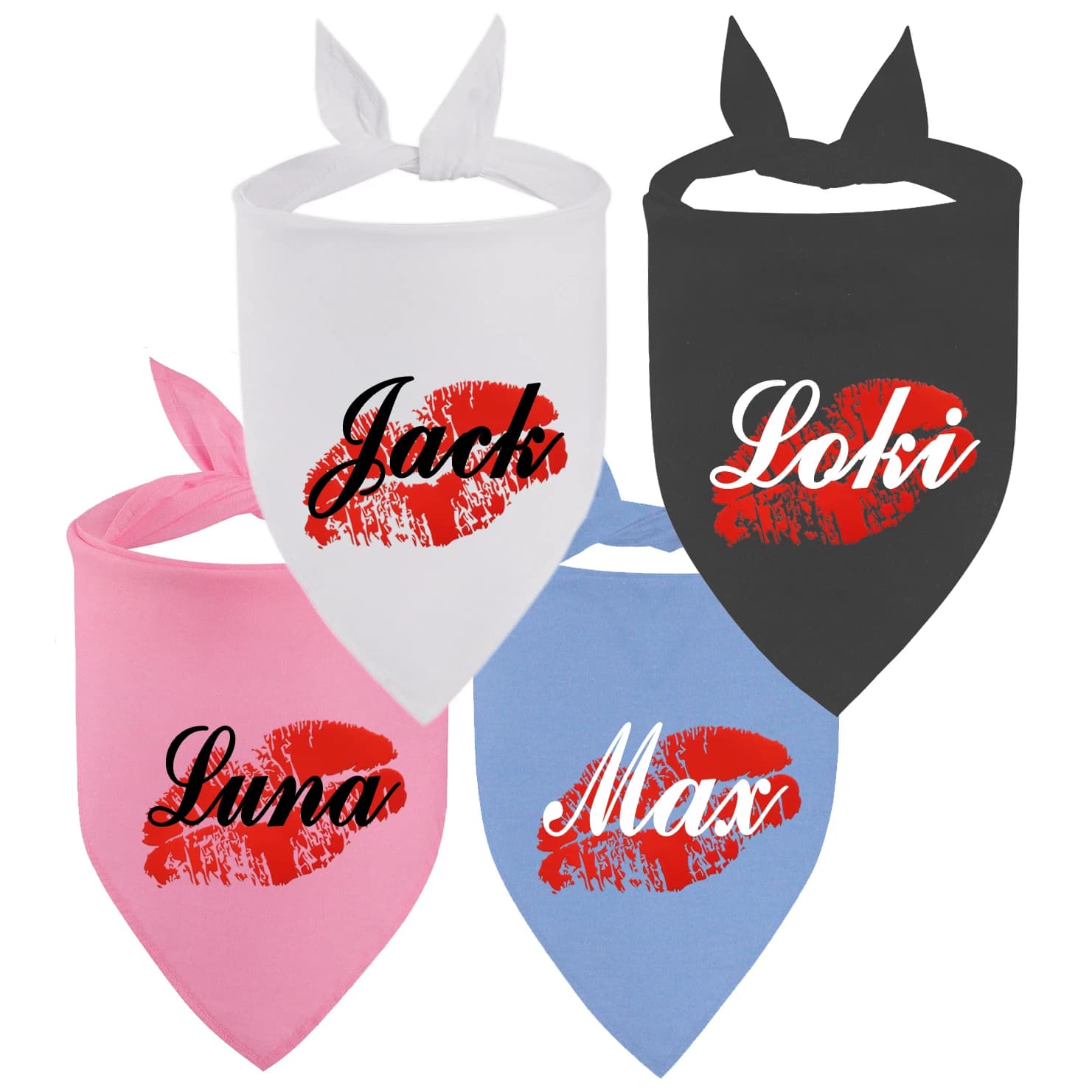 Bandane per cani ID personalizzate festa per le vacanze asciugamano triangolare per gatti san valentino per forniture per cuccioli di gatto accessori per cani di grandi dimensioni