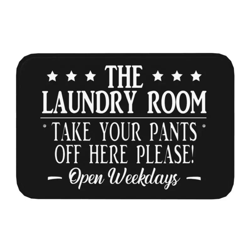 Custom Laundry Room Doormat Non-Slip Entrance Kitchen Bath Door Floor Mats Garden Carpet Rug