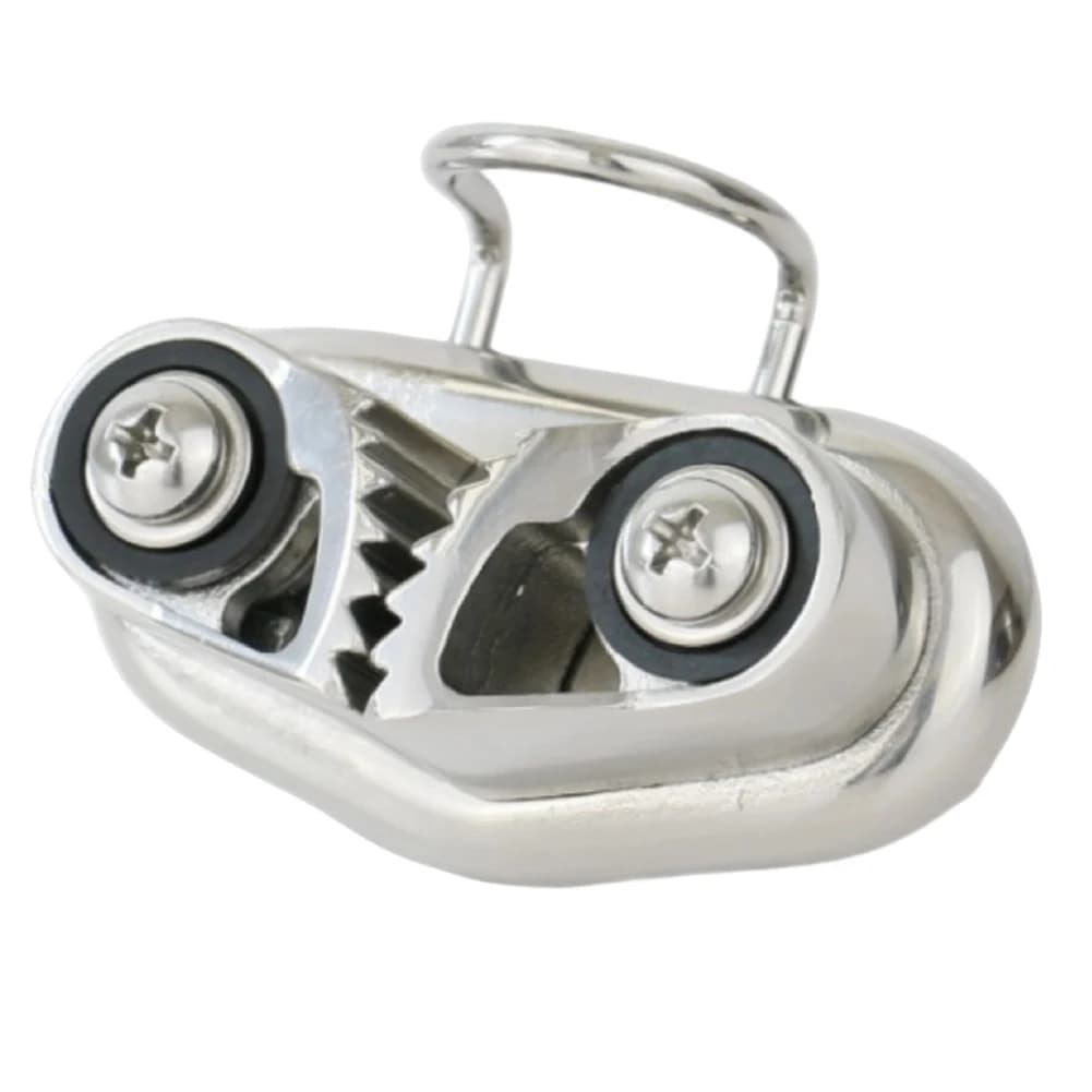 Marine 316 Stainless Steel Cam Cleat Rope Cleat with Wire Leading Designed for 10mm Rope Use on Sailboats and Kayaks