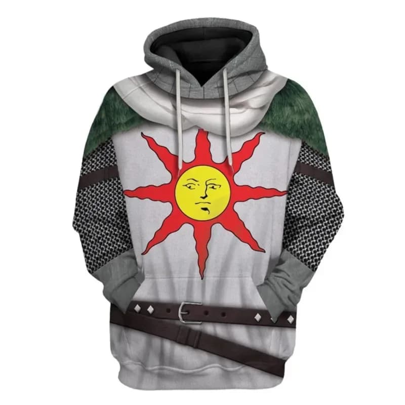 Gioco Cosplay Dark Souls Knight Artorias Soul Of Cinder Felpe con cappuccio Felpa Costume Cosplay Giacca da uomo Top con cappuccio Maglione casual