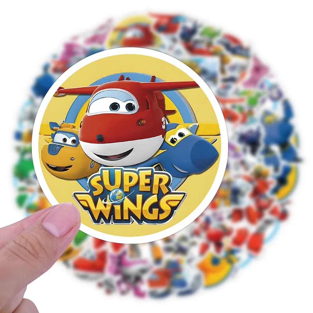 10/50PCS Del Fumetto Divertente Animazione Super Ali Adesivi Carino Decorativo Doodle Decalcomania Impermeabile Giocattolo Per Bambini Regalo per la Scatola di Matita Chitarra