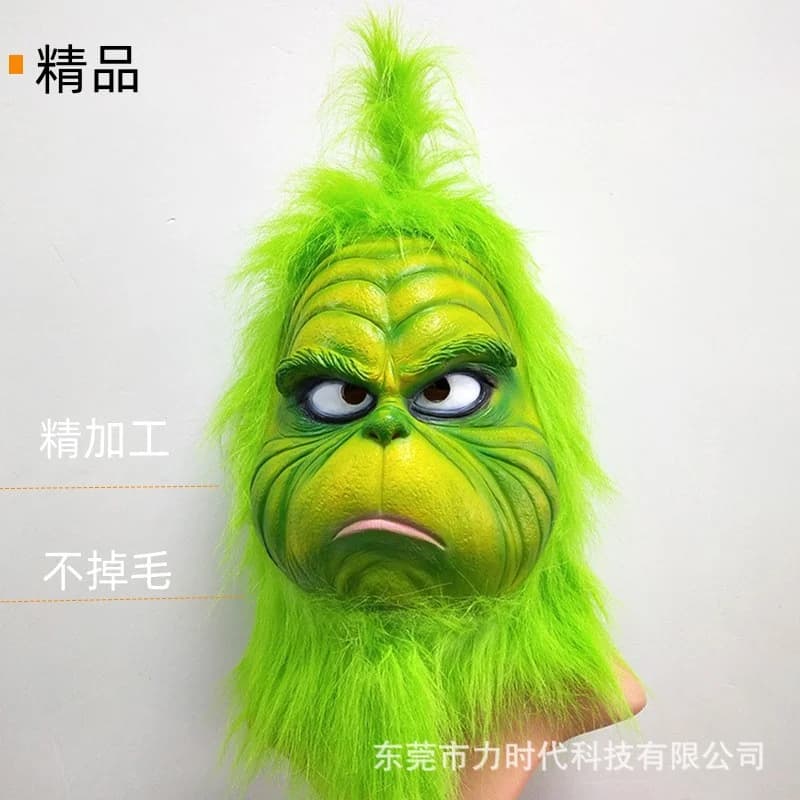 Christmas Masks Green Haired Monster Masks Gloves Santa Claus Dress Up Cosplay Props Halloween Party Costumes Accessories