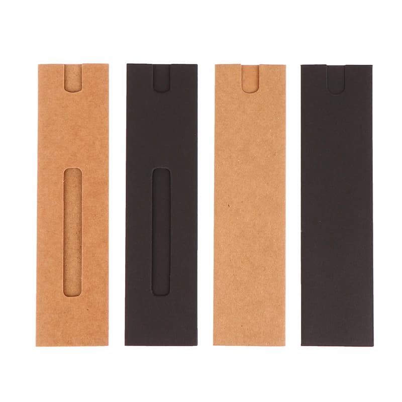 Confezione regalo da 10 pezzi con scatola per penne, custodia singola per fontana, custodia vuota in cartone per penna a sfera, buste per penna in carta Kraft
