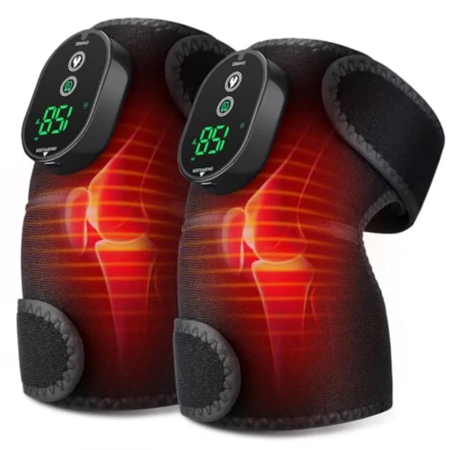 Cuscinetto Riscaldante per Ginocchia Senza Fili, Scaldacuscino Elettrico Portatile per Donne e Uomini, Fascia per Ginocchia per Alleviare il Dolore Articolare