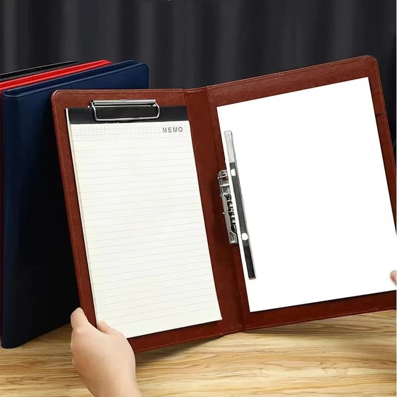 Cartella portadocumenti in pelle A4 Padfolio aziendale per uomo/donna Porta documenti Cartella portadocumenti Organizzatore Blocco riunioni per forniture per ufficio