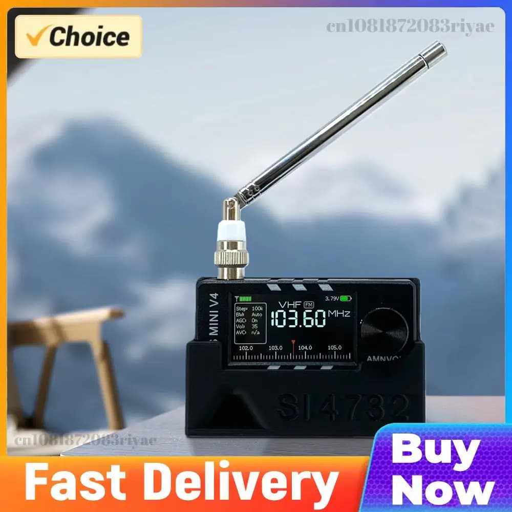 Full-Band DSP Radio with Stand & Headphone Amplifier Portable AM FM Radio Receiver TYPE-C Charging for Walking Hiking Camping