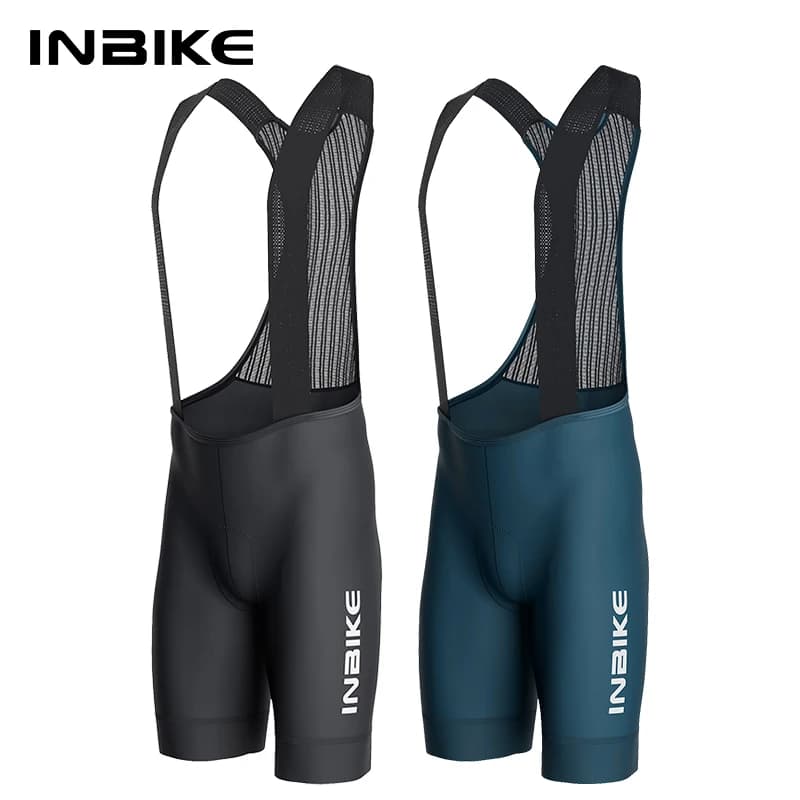 INBIKE Pantaloncini da Ciclismo Estivi da Uomo Traspiranti con Imbottitura Professionale per Bici da Strada e Mountain Bike con Tasca Laterale